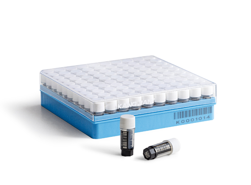 Multi-coded cryostorage vial