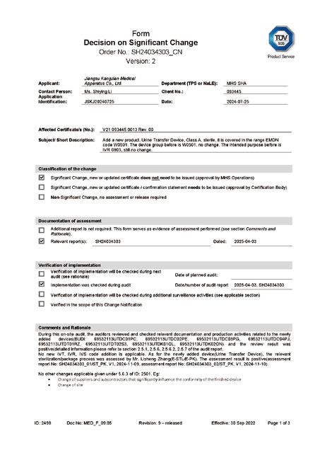 Change Notification Approval (signed) 